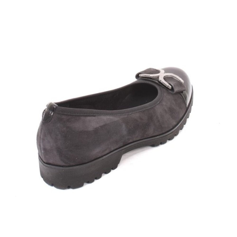 Vernissage 23321 Black Suede Leather Comfort Shoes Pumps - Picture 4 of 8